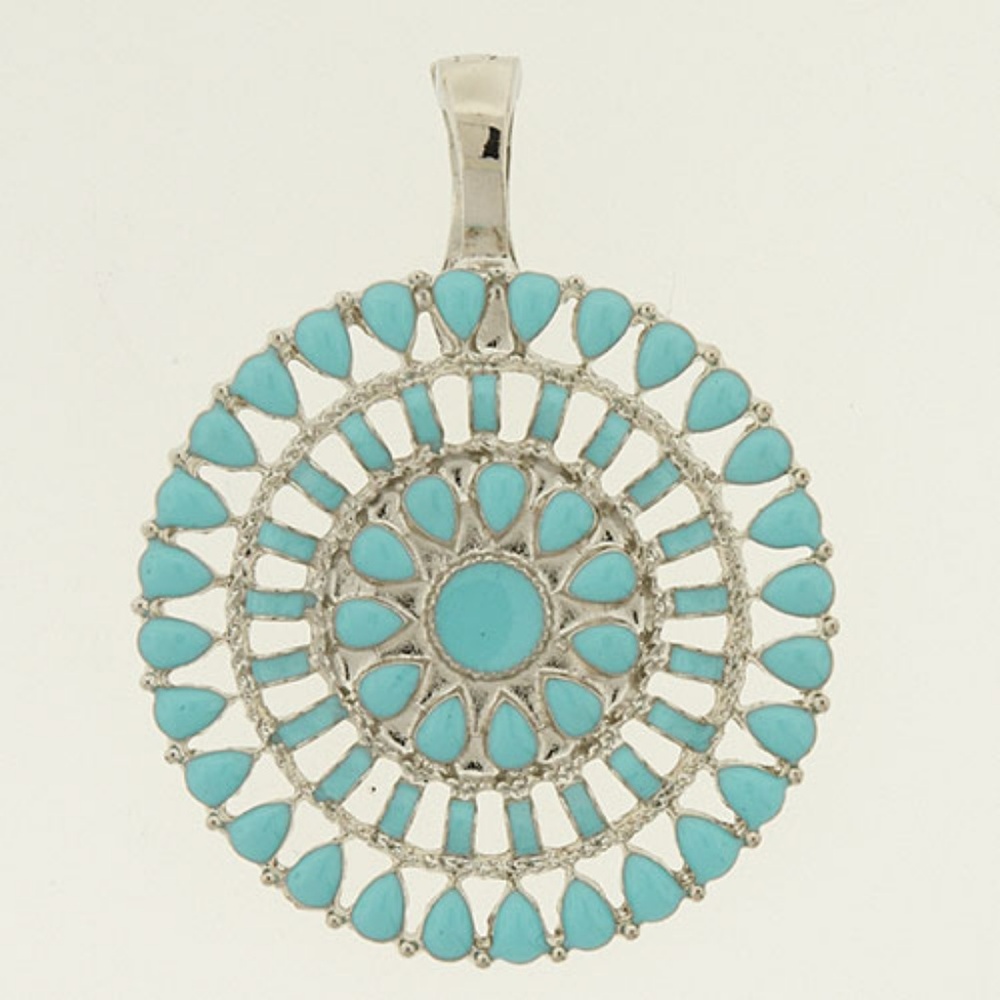 Southwestern Style Turquoise Enamel Necklace